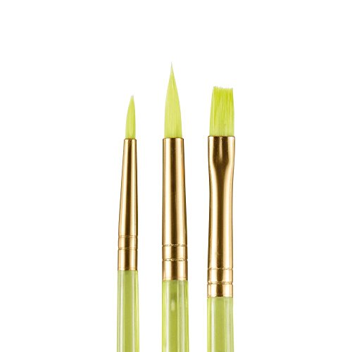Snazaroo Green Starter Brushes - Set of 3