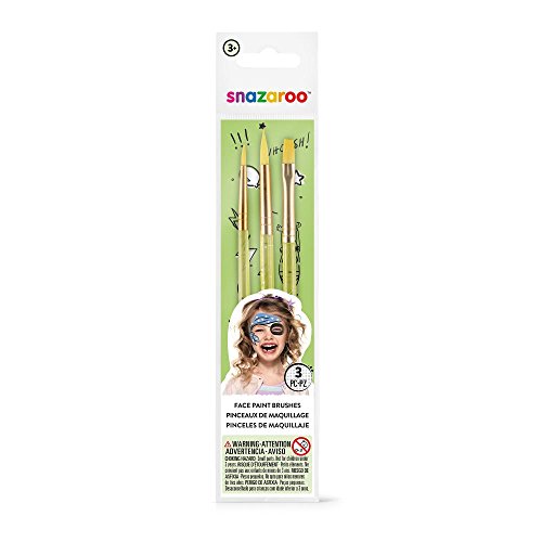Snazaroo Green Starter Brushes - Set of 3