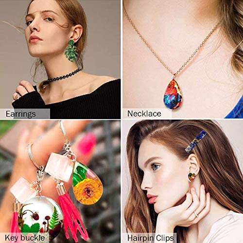 5pcs Earring & Hair Clip Epoxy Resin Molds, Bohemian Drop Dangle S...