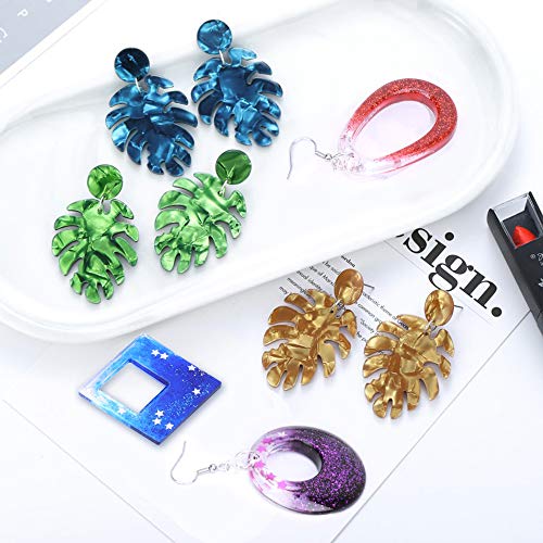 5pcs Earring & Hair Clip Epoxy Resin Molds, Bohemian Drop Dangle S...