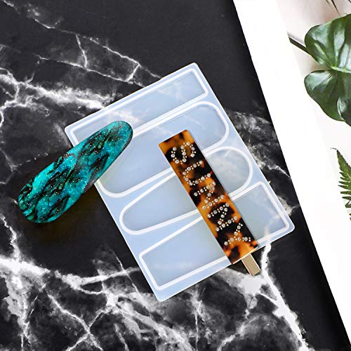 5pcs Earring & Hair Clip Epoxy Resin Molds, Bohemian Drop Dangle S...