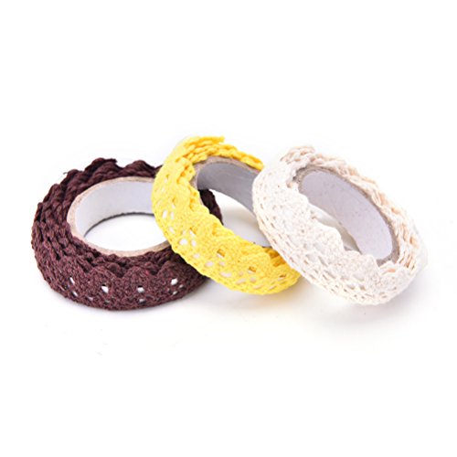 SNNplapla Adhesive Cotton Lace Roll Ribbon Decorative Washi Tapes ...