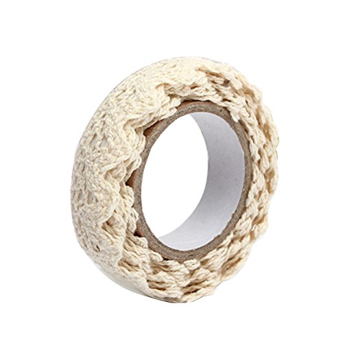SNNplapla Adhesive Cotton Lace Roll Ribbon Decorative Washi Tapes ...