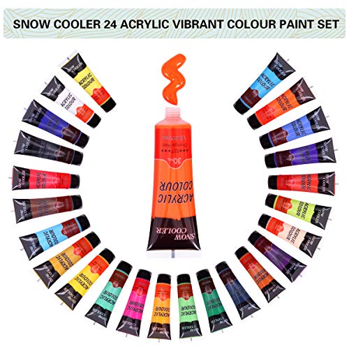 Acrylic Paint Set for Painting, 24 Vibrant Acrylic Colors 20ml for...