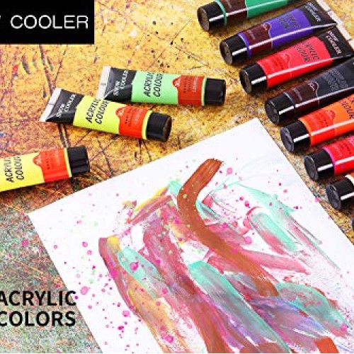Acrylic Paint Set for Painting, 24 Vibrant Acrylic Colors 20ml for...