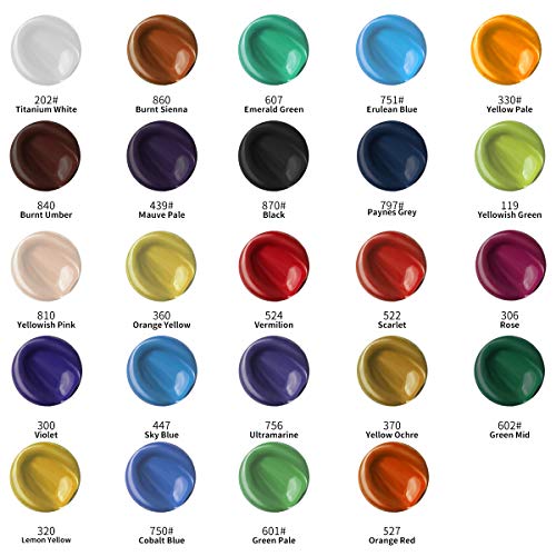 Acrylic Paint Set for Painting, 24 Vibrant Acrylic Colors 20ml for...