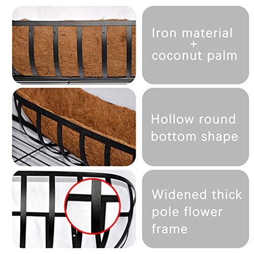 Metal Wall-Mounted Half Moon Shaped Coconut Liner Planter Basket H...
