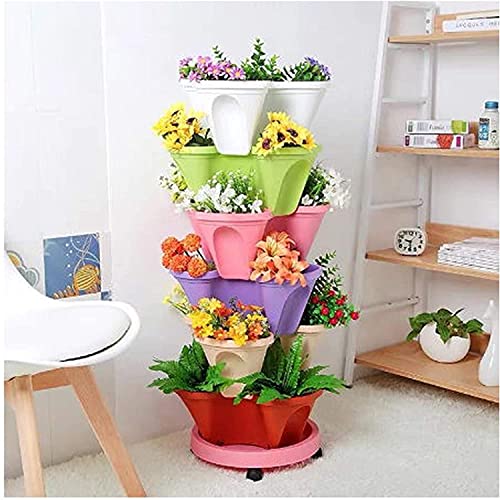 Snow Keychain Stackable Vertical Planter Set, 6 Tier Stackable Ver...