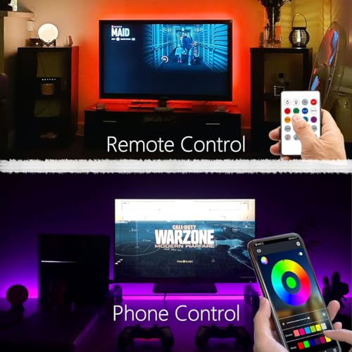SNPDE LED Strip Lights for TV, USB TV Backlight Kit with Remote, A...