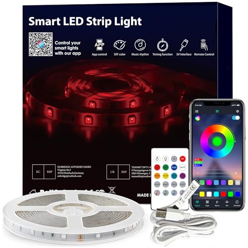 SNPDE LED Strip Lights for TV, USB TV Backlight Kit with Remote, A...