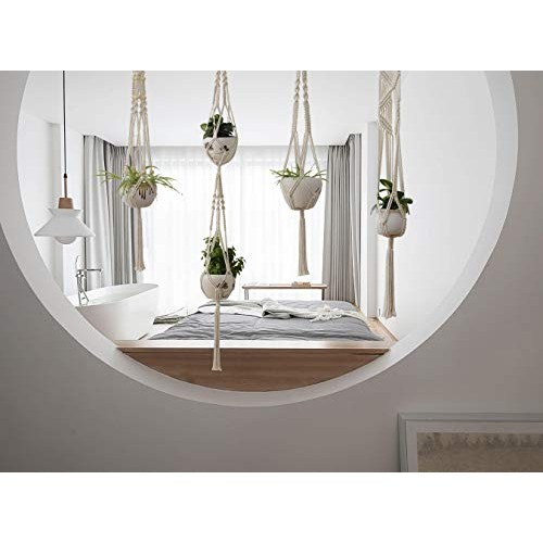 So Cal Pro 5 Piece Set Macrame Plant Hangers Macrame Plant Hanger ...