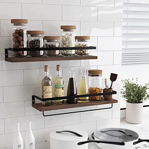 SODUKU Floating Shelves Wall Mounted Storage Shelves for Kitchen, ...