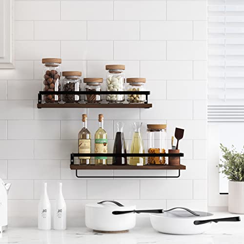 SODUKU Floating Shelves Wall Mounted Storage Shelves for Kitchen, ...