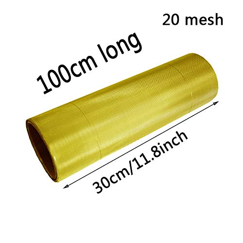 SOFIALXC Brass Filter Coarse Dense Gauze Mesh # 20-30x100cm/11.8x3...