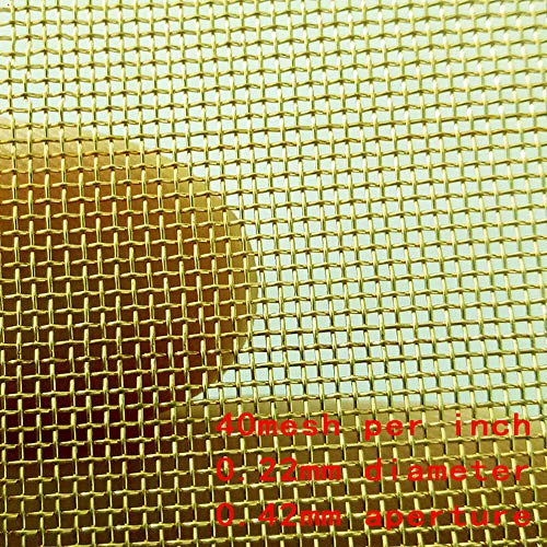 SOFIALXC Brass Filter Coarse Dense Gauze Mesh # 40 Mesh-18x100cm/7...