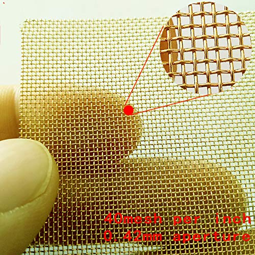 SOFIALXC Brass Filter Coarse Dense Gauze Mesh # 40 Mesh-18x100cm/7...