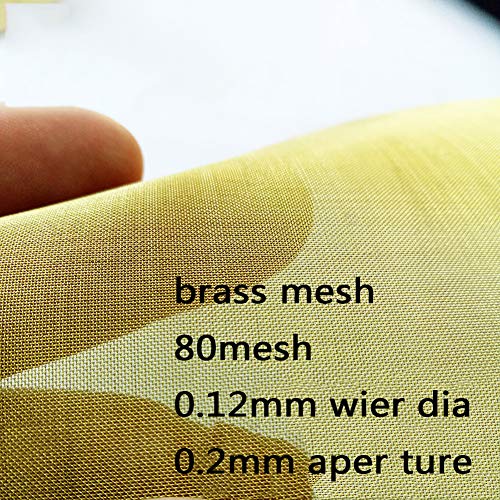 SOFIALXC Brass Filter Coarse Dense Gauze Mesh # 80 Mesh Wire Filte...