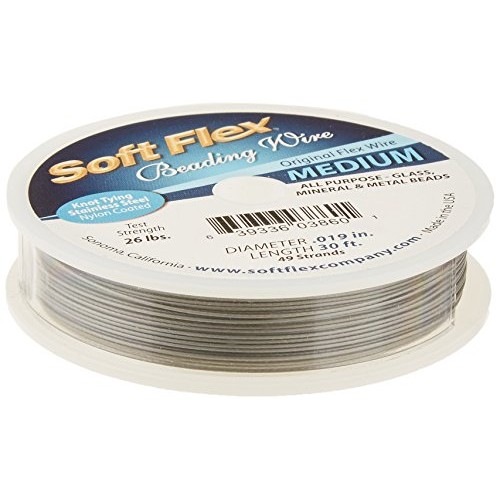 Soft Flex 0.019-Inch Beading Wire, 30-Feet, Grey