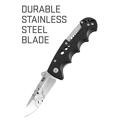 SOG EL01-CP Kilowatt Electricians Pocket Knife with Wire Stripping...