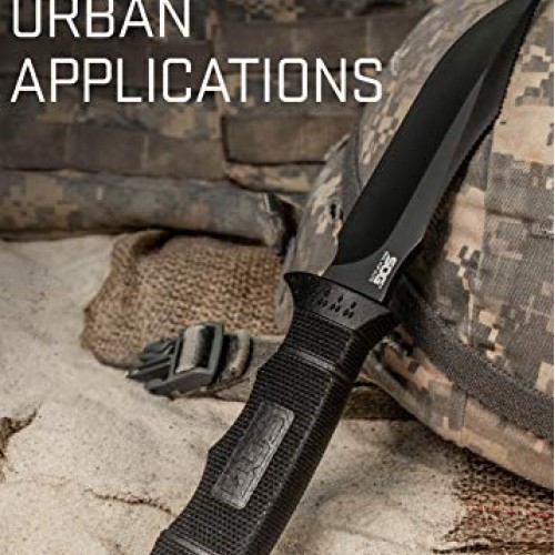 SOG Fixed Blade Knives with Sheath - SEAL Pup Elite Survival Knife...