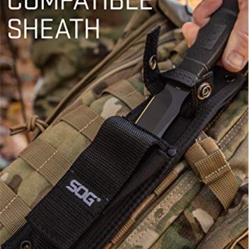 SOG Fixed Blade Knives with Sheath - SEAL Pup Elite Survival Knife...