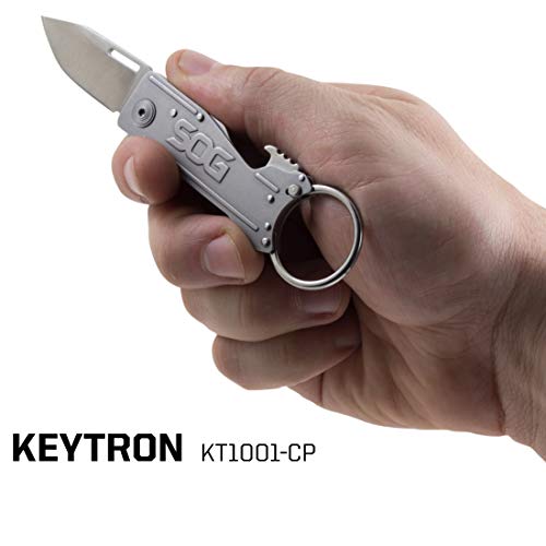 SOG Keychain Pocket Knife with Bottle Opener Keychain Ring - Keytr...