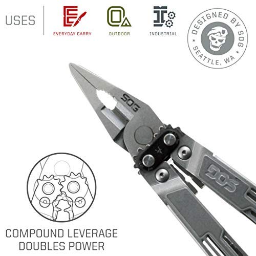 SOG Multitool Pliers Pocket Tool - PowerAccess Deluxe Utility Tool...