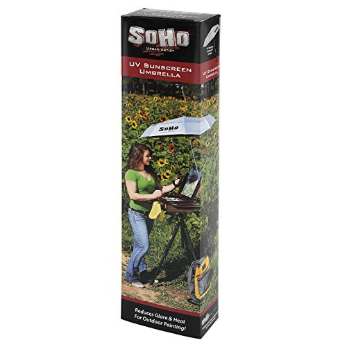 Soho Urban Artist UV Protection Sunscreen Easel Umbrella, Mountabl...