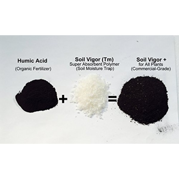 10 Lbs Water Absorbing Crystal Polymer Soil Moist + Humic Acid Or...