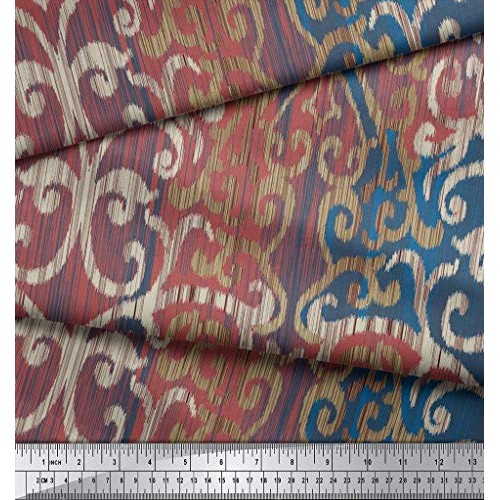 Soimoi 58 Inches Wide Fabric Rayon Viscose 115 GSM Geometric Print...