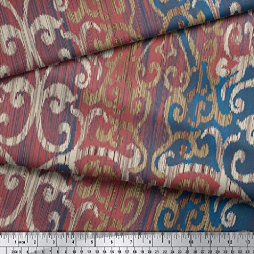 Soimoi 58 Inches Wide Fabric Rayon Viscose 115 GSM Geometric Print...