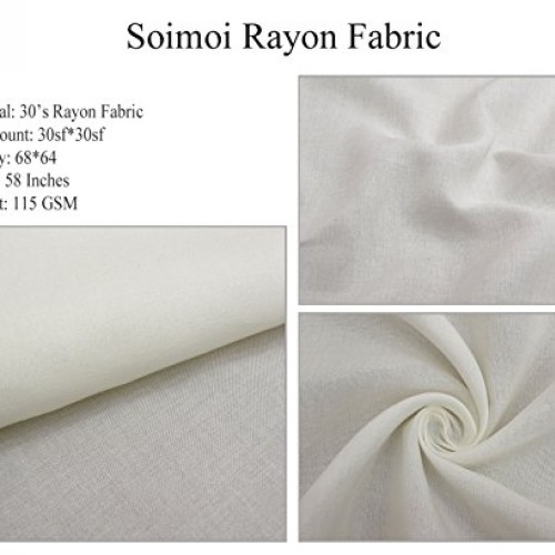 Soimoi 58 Inches Wide Fabric Rayon Viscose 115 GSM Geometric Print...