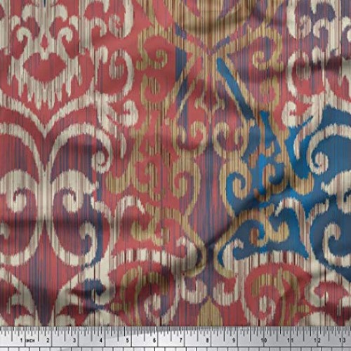 Soimoi 58 Inches Wide Fabric Rayon Viscose 115 GSM Geometric Print...