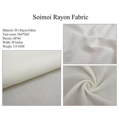 Soimoi Blue Rayon Fabric Ranunculus & Peony Floral Print Print Fab...