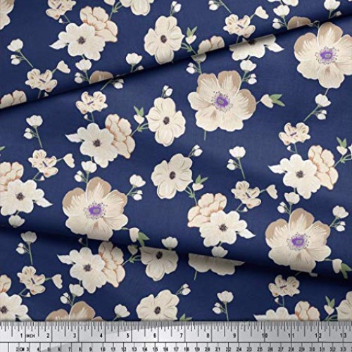 Soimoi Dressmaking 20 GSM Floral Print Pure Silk Fabric for Sewing...