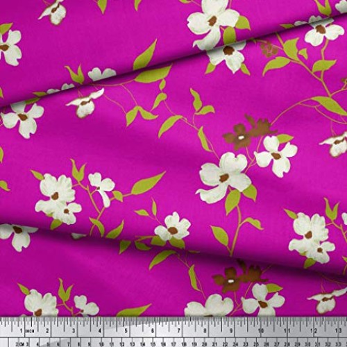Soimoi Floral Printed 115 GSM Viscose Rayon Fabric by The Yard 58 ...