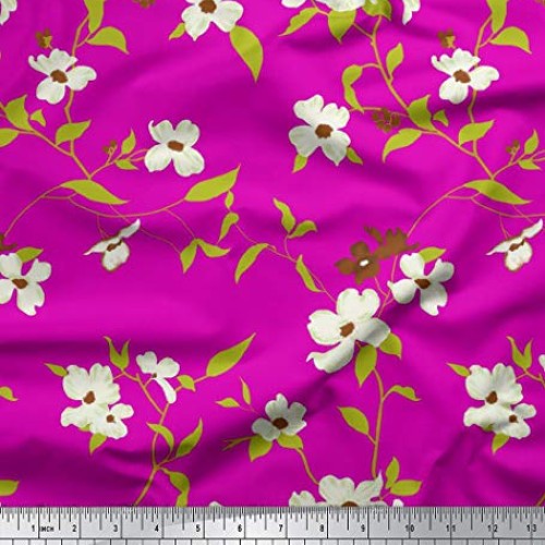 Soimoi Floral Printed 115 GSM Viscose Rayon Fabric by The Yard 58 ...