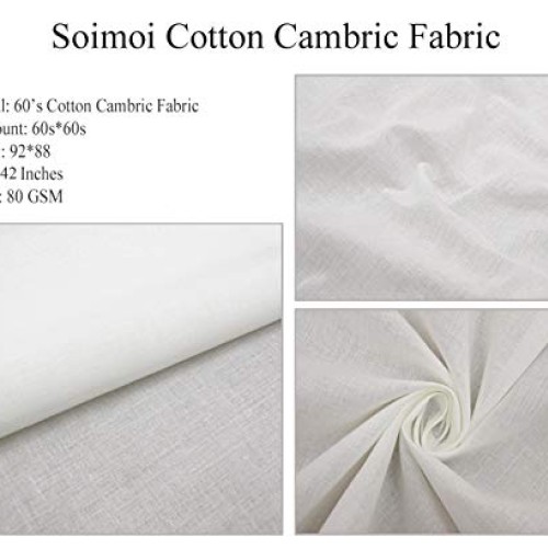 Soimoi Green Cotton Cambric Fabric Hummingbird,Leaves & Magnolia F...
