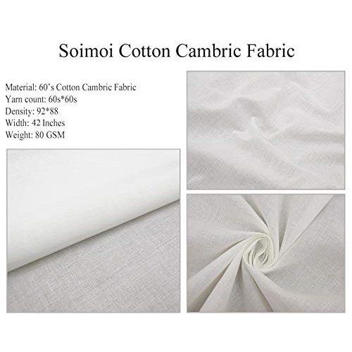 Soimoi Green Cotton Cambric Fabric Hummingbird,Leaves & Magnolia F...