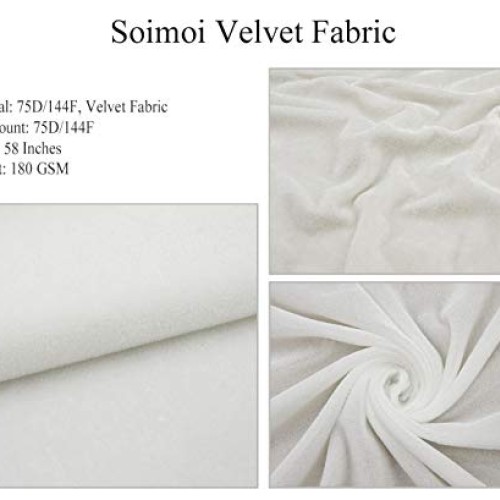 Soimoi Purple Velvet Fabric Paisley,Leaves & Lotus Flower Fabric P...