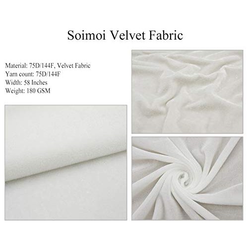 Soimoi Purple Velvet Fabric Paisley,Leaves & Lotus Flower Fabric P...