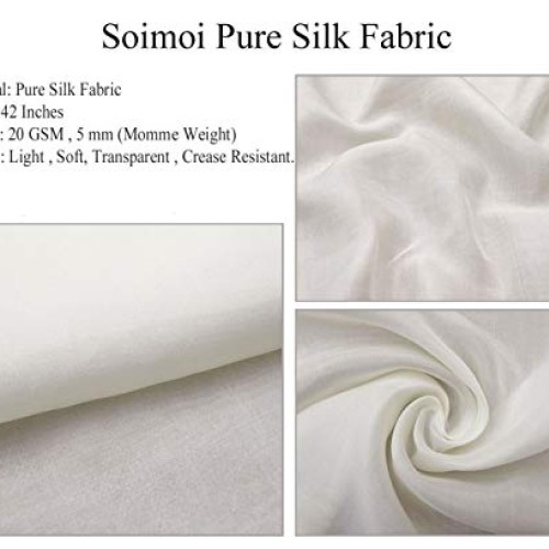 Soimoi Yellow Silk Fabric Artistic Flower Mandala Fabric Prints by...