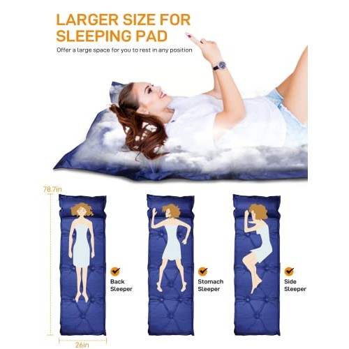 SOLAISK Sleeping Pad for Camping - Lightweight Camping Sleeping Pa...