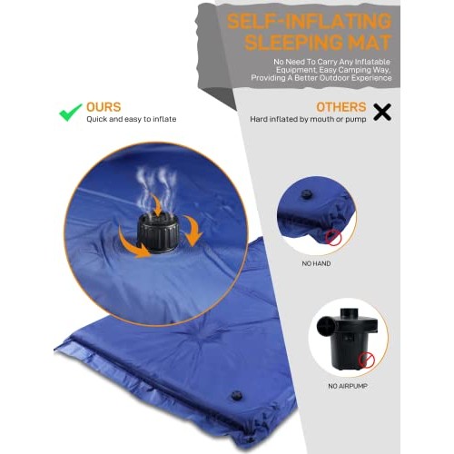 SOLAISK Sleeping Pad for Camping - Lightweight Camping Sleeping Pa...