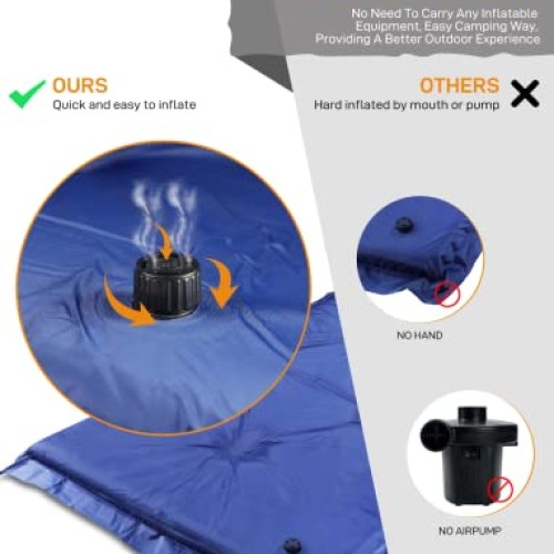 SOLAISK Sleeping Pad for Camping - Lightweight Camping Sleeping Pa...