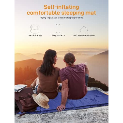 SOLAISK Sleeping Pad for Camping - Lightweight Camping Sleeping Pa...