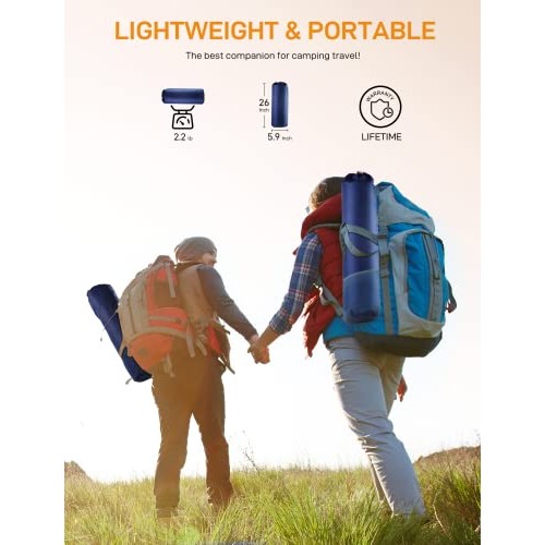 SOLAISK Sleeping Pad for Camping - Lightweight Camping Sleeping Pa...