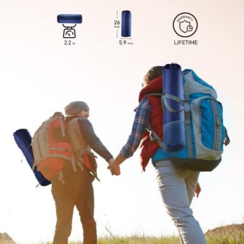 SOLAISK Sleeping Pad for Camping - Lightweight Camping Sleeping Pa...