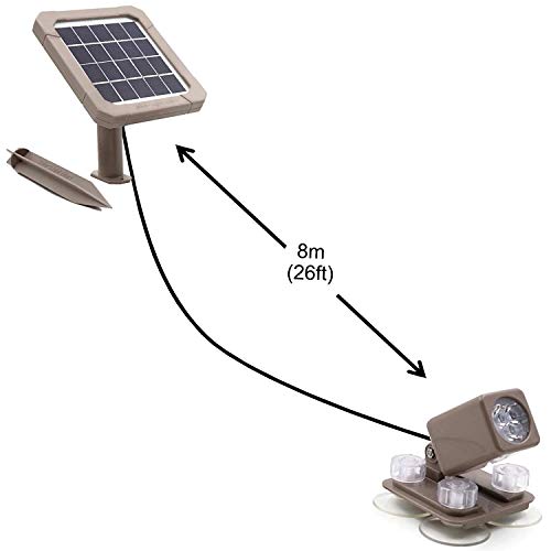 AquaHEX 60X Solar-Powered Underwater Spotlight, Warm White LED, fo...