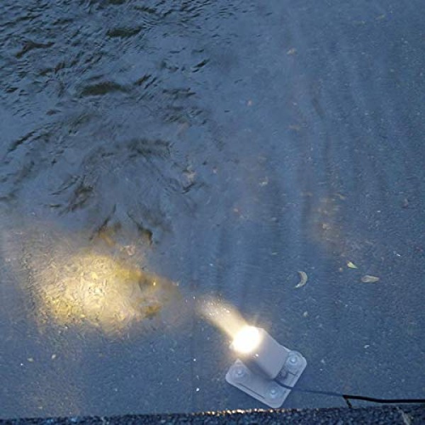 AquaHEX 60X Solar-Powered Underwater Spotlight, Warm White LED, fo...